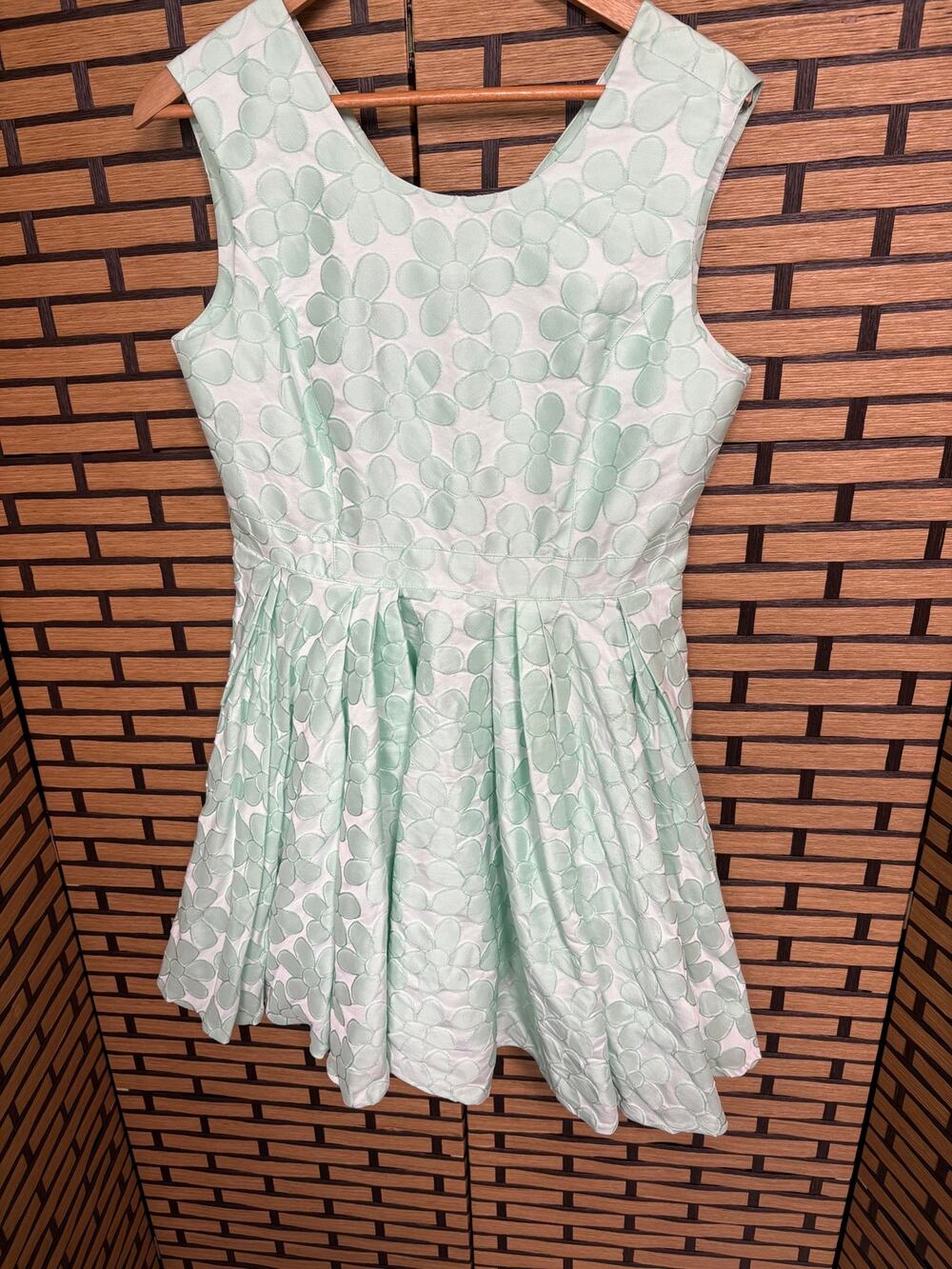 Pink Tartan Mint Floral Embossed Dress Size 10